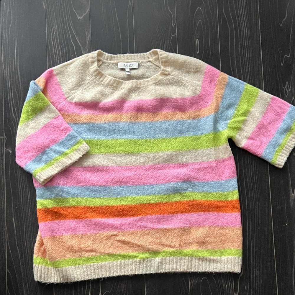 SOLD - Pastel Striped Crew Neck Sweater